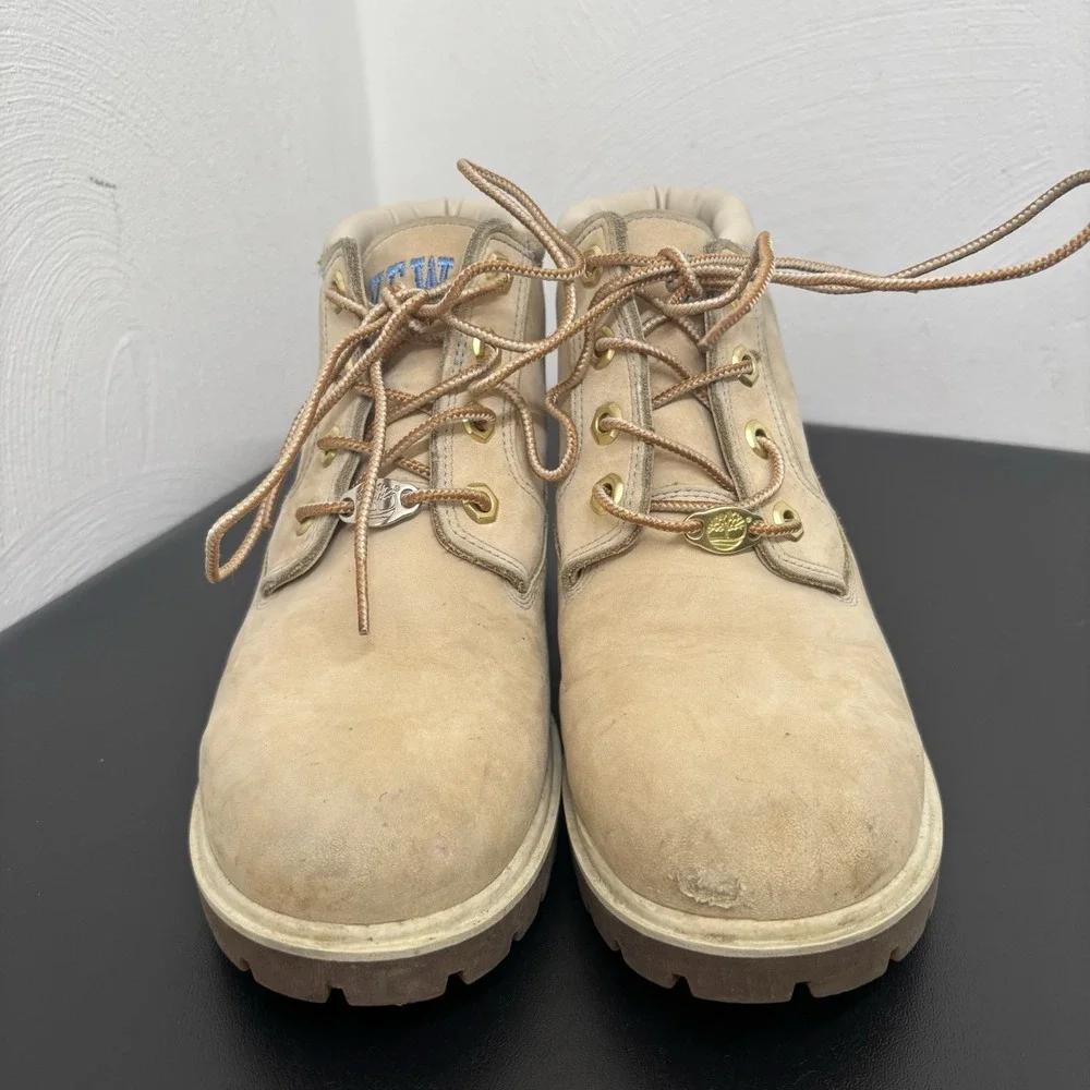 Timberland Women's Nellie Waterproof Chukka Boot Beige Size 7 Lace Up‎